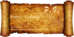 Perci Ildikó névjegykártya